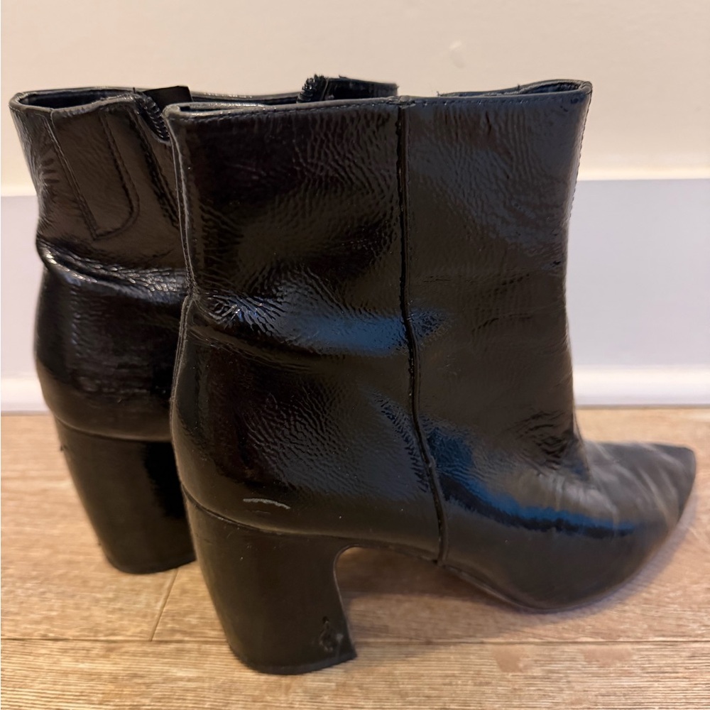 Sam Edelman Black Patent Ankle Boots - Women
